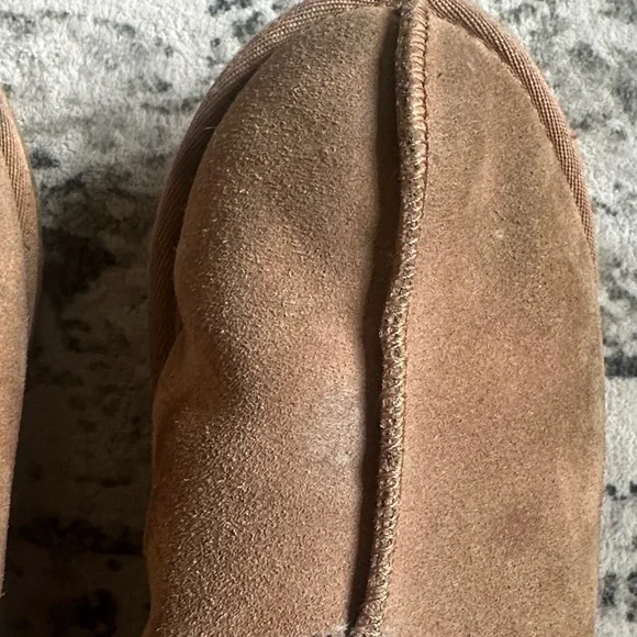 Men’s UGG Chestnut Brown Suede Lined Slip-On Slippers - Picture 5 of 5